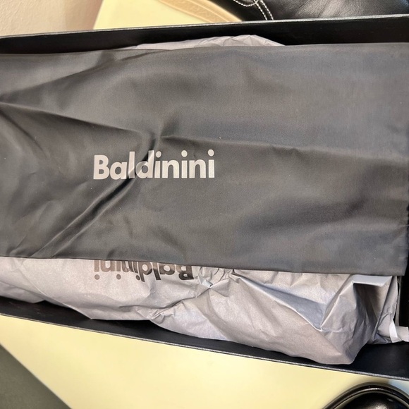 MADE IN ITALY LEATHER Baldinini Black Chukka Boots Polished Leather Lace-Up - Picture 7 of 14